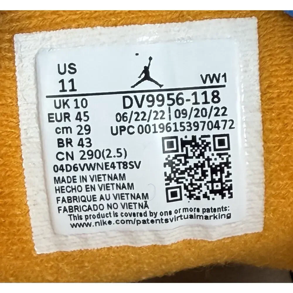 Jordan Air Jordan 2 Retro Low Melon Tint White Orange Leather DV9956-118 Size 11
